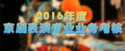 黑丝操出浆国家京剧院2016年度京剧表演专业业务考...